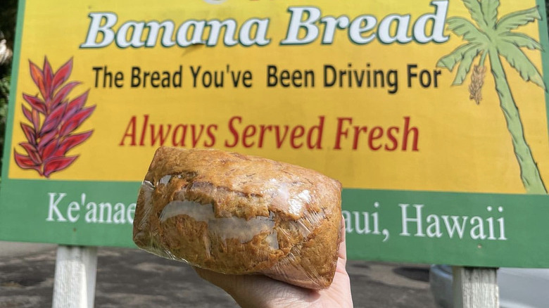 Aunt Sandy's Banana Bread sign