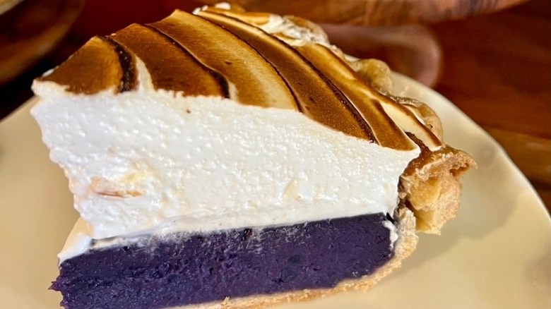 Purple sweet potato meringue pie