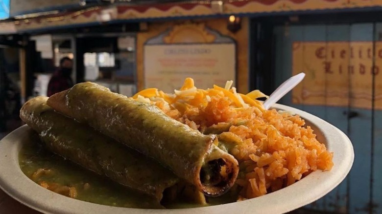 Cielito Lindo taquitos with rice