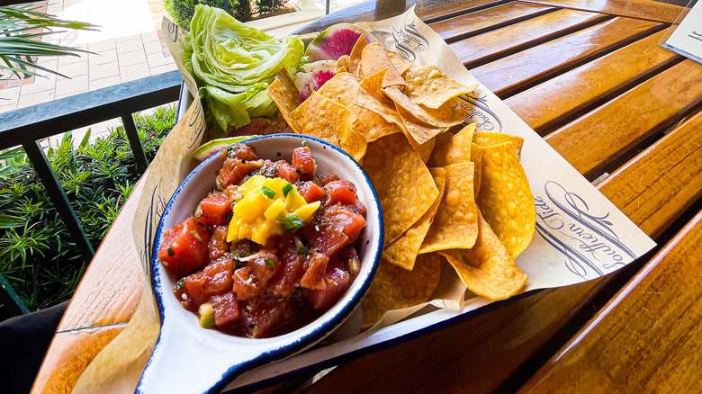Poke with chips
