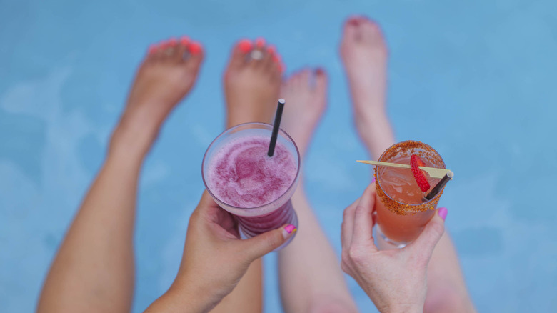 Cocktails at the pool 