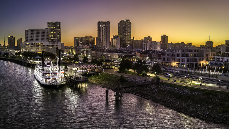 NOLA, Mississippi River, skyline