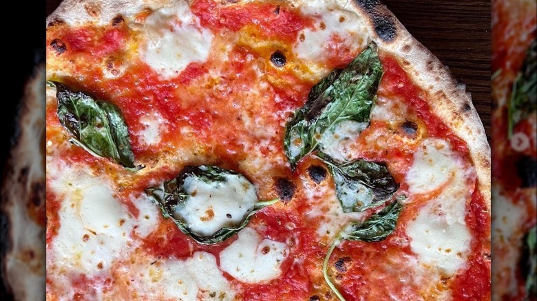 Neopolitan style margherita pizza