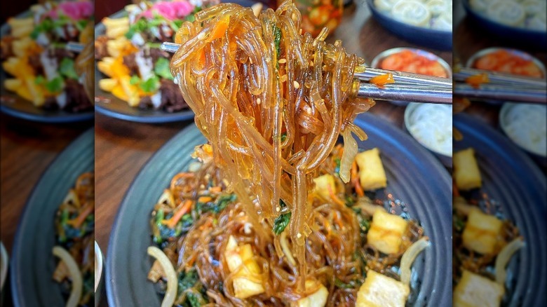 Glass noodle dish with tofu