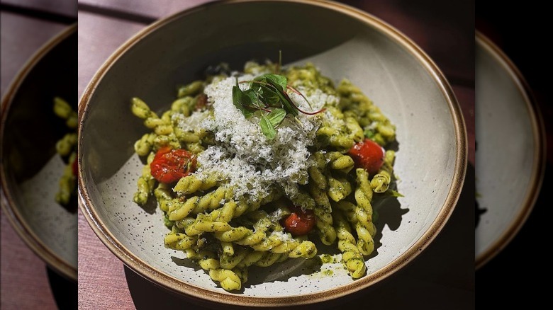 Gemelli and Spring Pesto dish