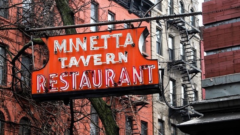 Minetta Tavern sign Greenwich Village
