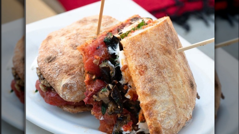  Moorish grilled eggplant parm sandwich