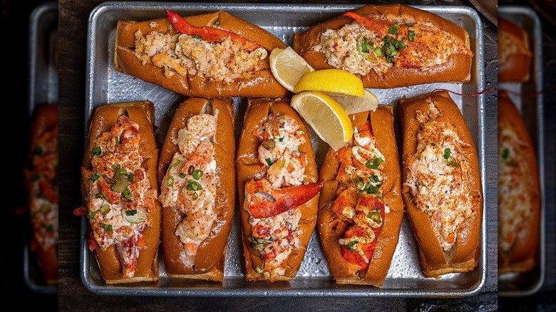 Tray of lobster rolls 