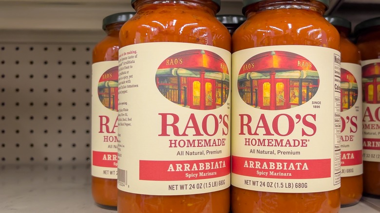 Rao's pasta sauce on shelves