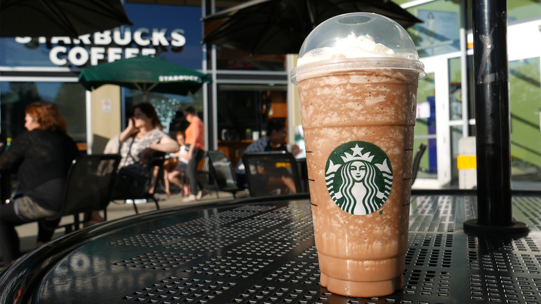 Starbucks Frappuccino on table