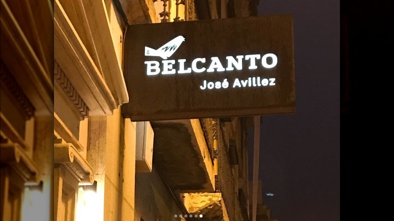 Belcanto outside signage at night