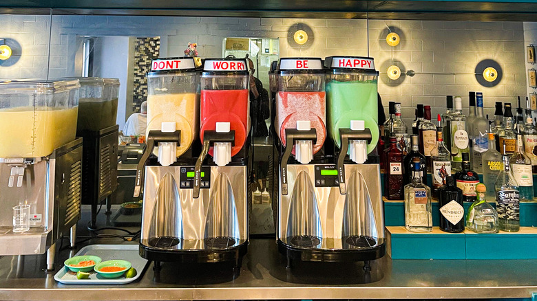 Frozen cocktail machines in various colors