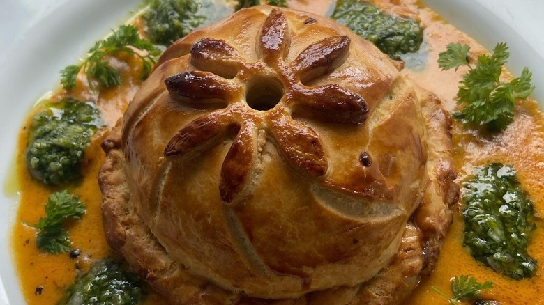 Ratatouille pithivier on plate