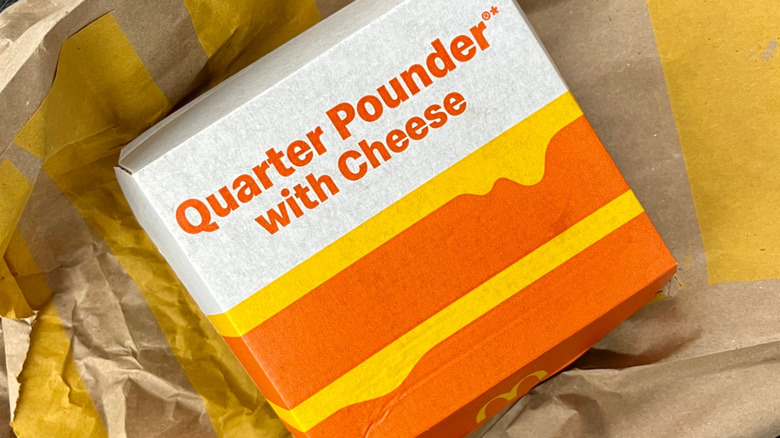 Quarter Pounder with cheese sandwich box