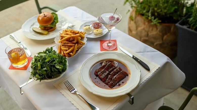 Fries and steak at Corner Bar