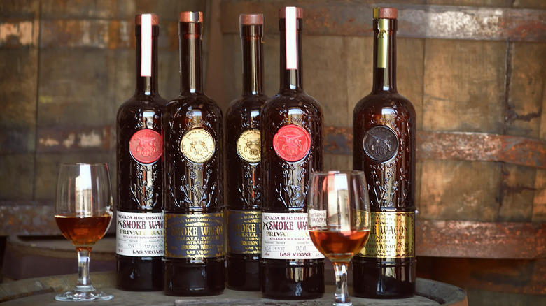 Smoke Wagon bourbon bottles lineup