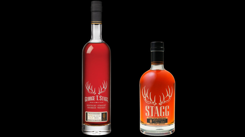 Stagg bourbon bottles