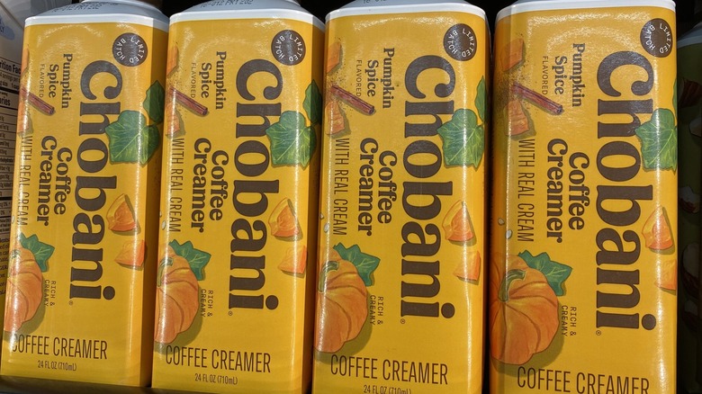 Chobani pumpkin spice coffee creamer