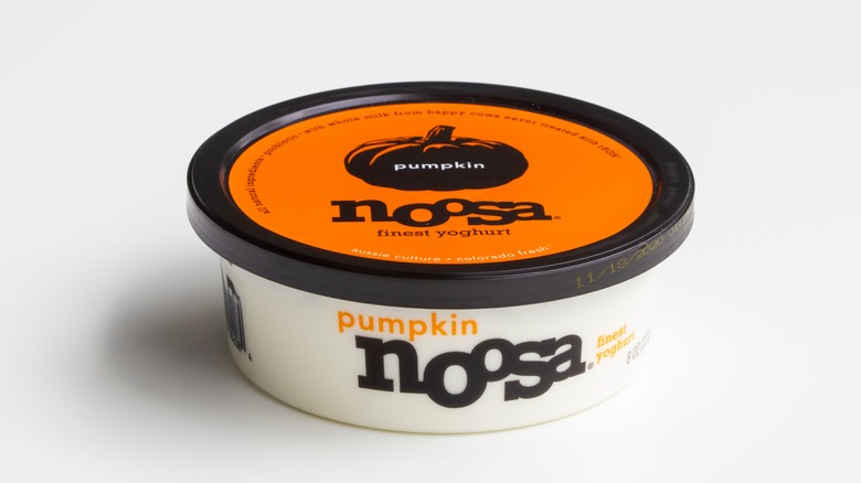 Tub of Noosa pumpkin yogurt