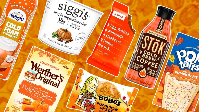 Array of pumpkin branded products