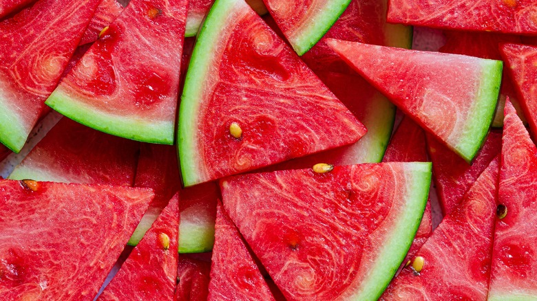 sliced watermelon