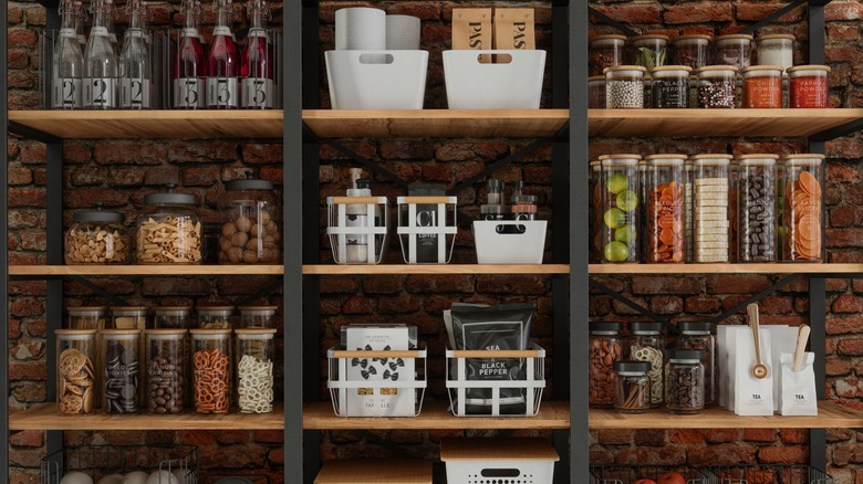 A fully stocked pantry