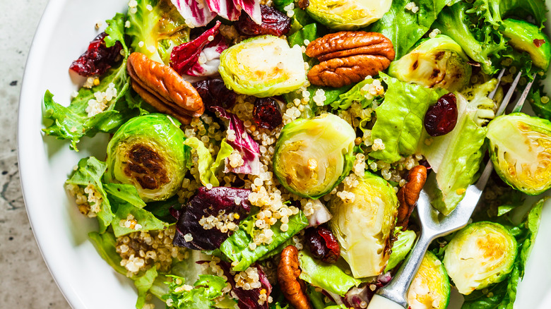 Salad with Brussels sprouts