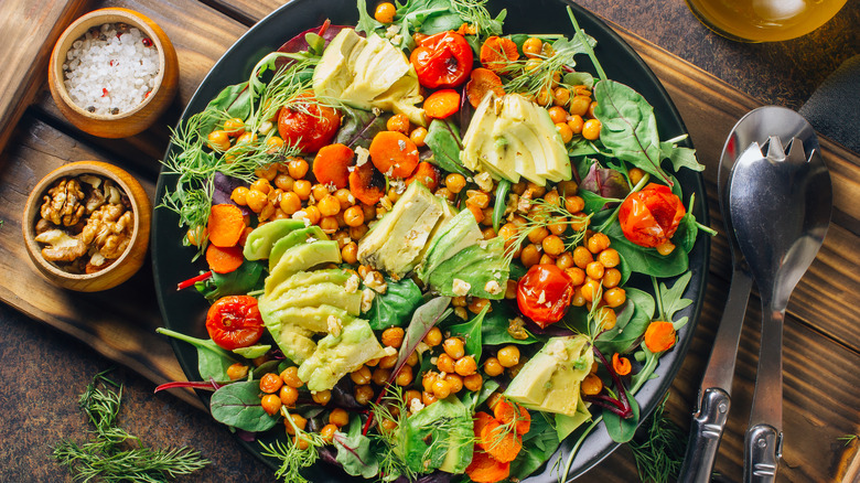 Roasted chickpea salad 