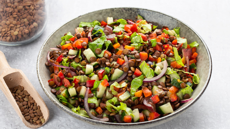 Salad with lentils