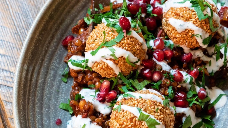 Vegan sweet potato falafels 