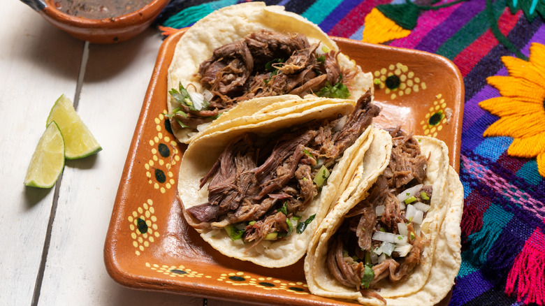 slow-cooked barbacoa tacos