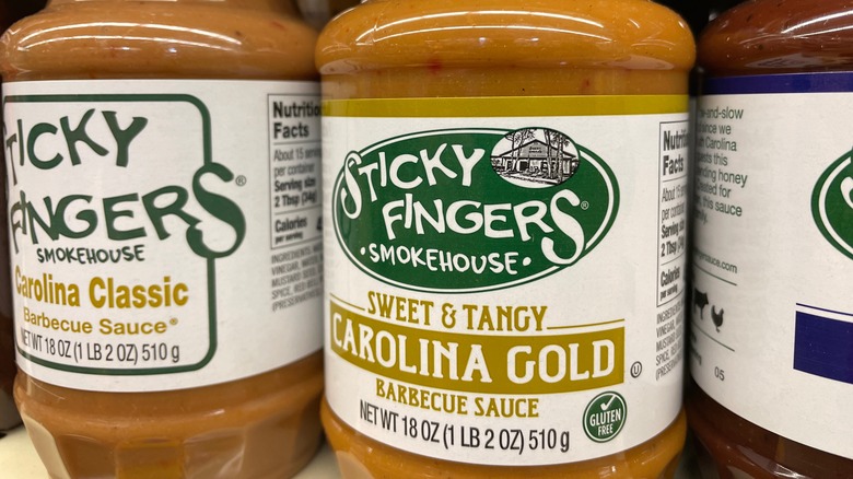 bottles of Carolina gold sauce