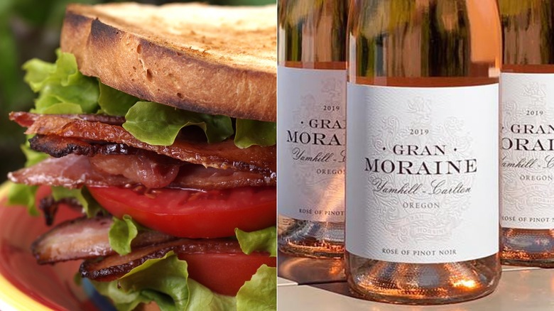 Gran Moraine rosé with a BLT