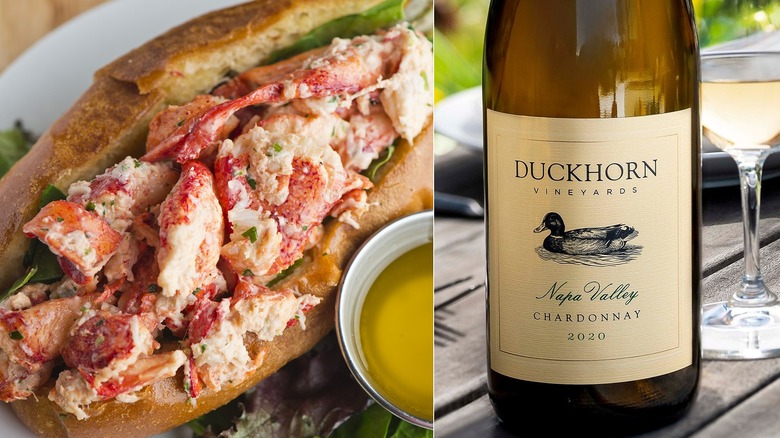 Lobster roll with Duckhorn chardonnay