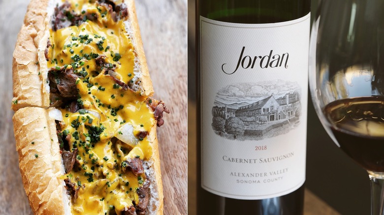 Philly cheesesteak and Jordan cabernet