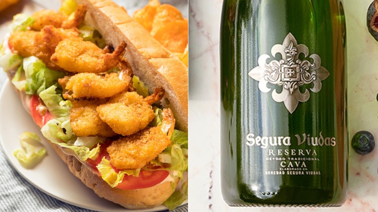 Shrimp po boy with cava