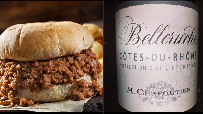 Sloppy Joe with Cotes du Rhone