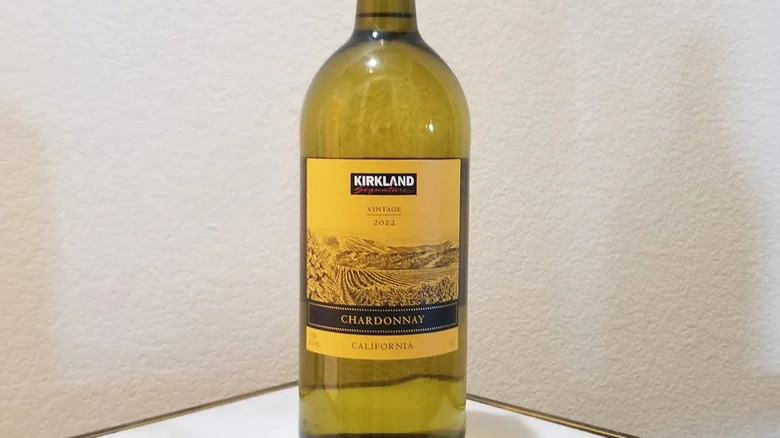 Bottle of Kirkland Signature California Chardonnay