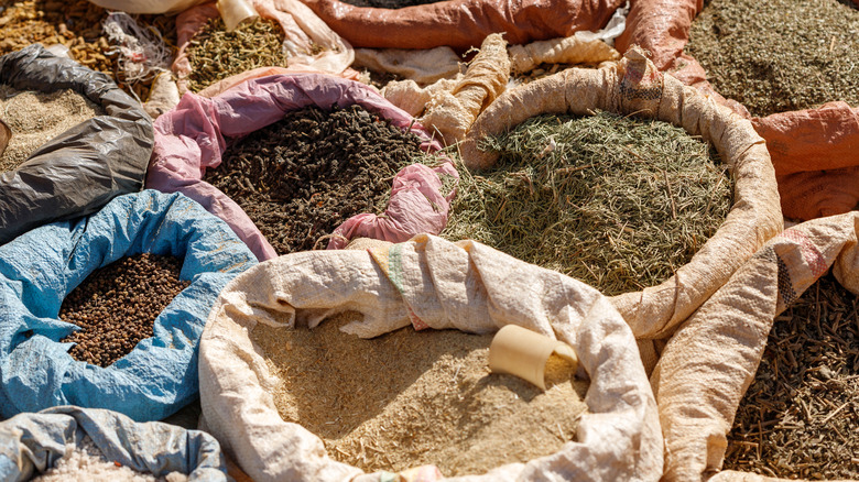 spices in Ethiopian food market