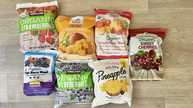Different frozen fruits from Costco
