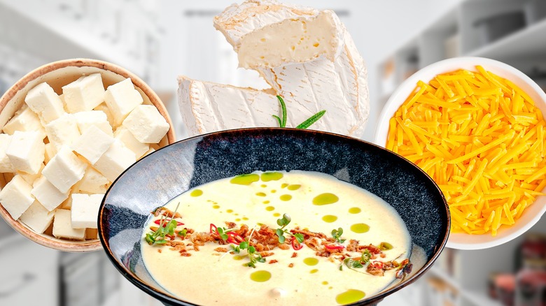 cheese and cheese soup collage 