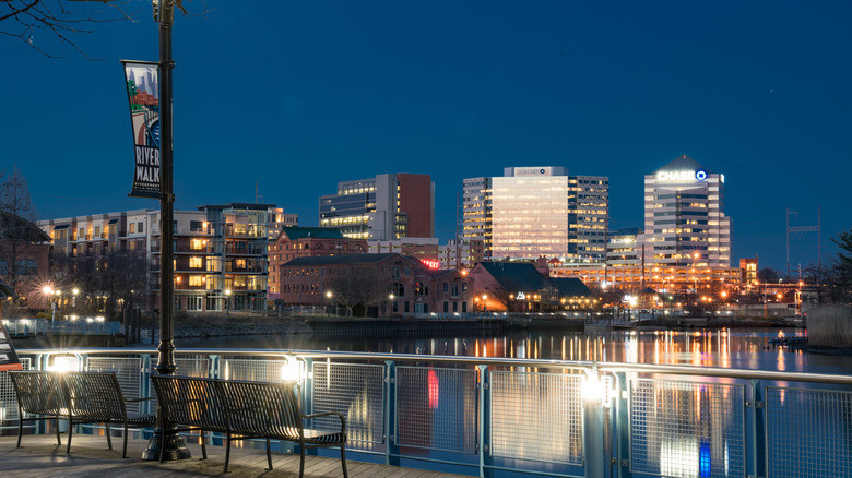 Wilmington, Delaware at nighttime