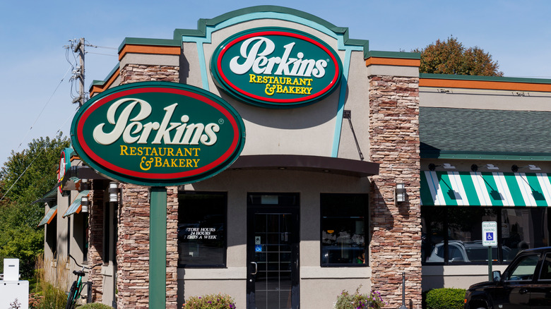 Perkins sign and restaurant