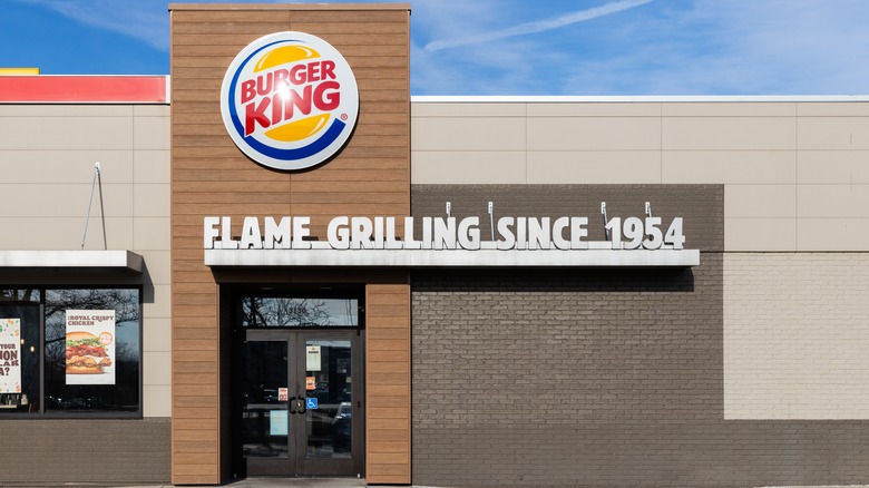 Burger King logo on building