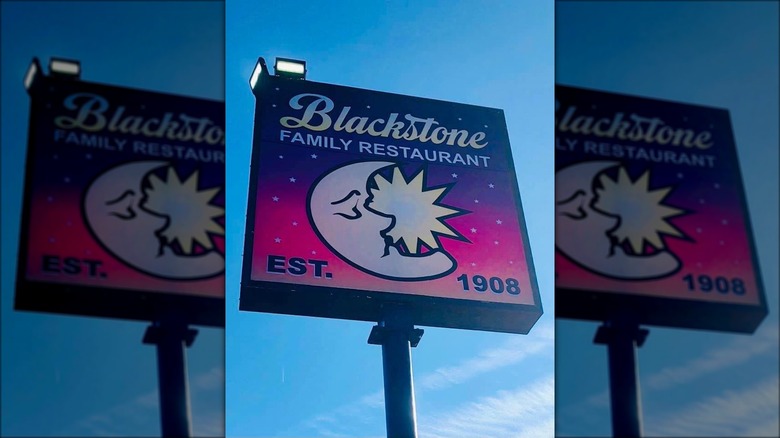 Blackstone Family Restaurant sign