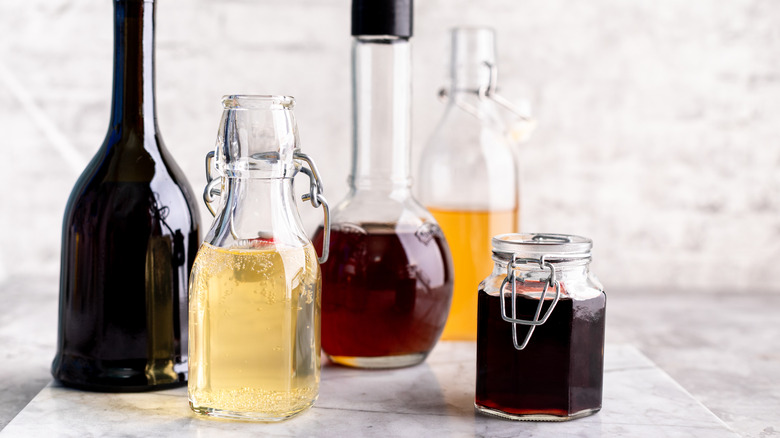 vinegar bottles 