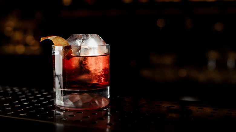 American Aperitif on bar counter 