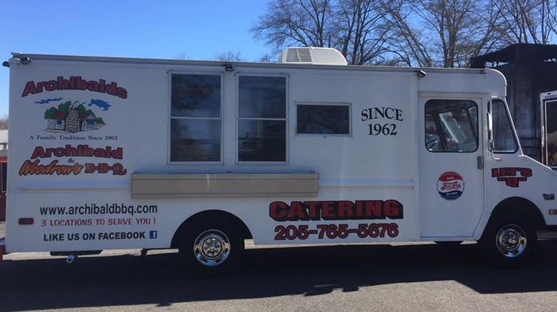 Archibald and Woodrow's BBQ catering truck