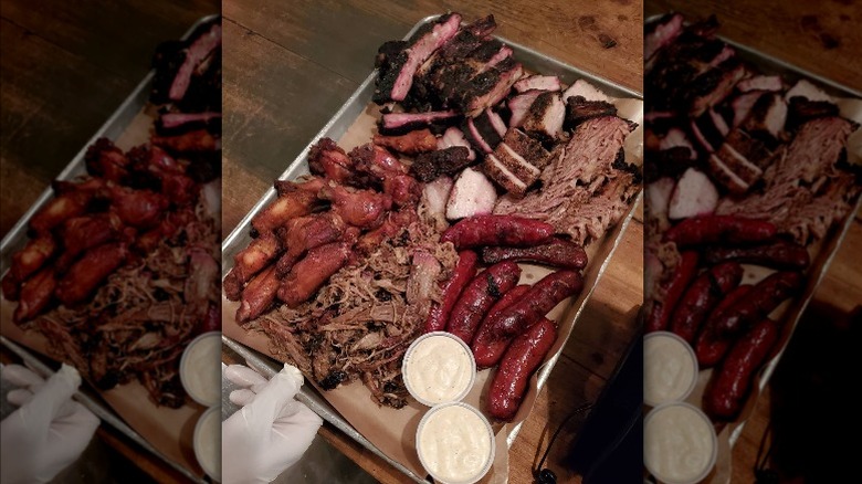 tray of meat