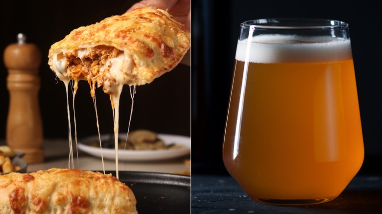 Calzone and gose beer